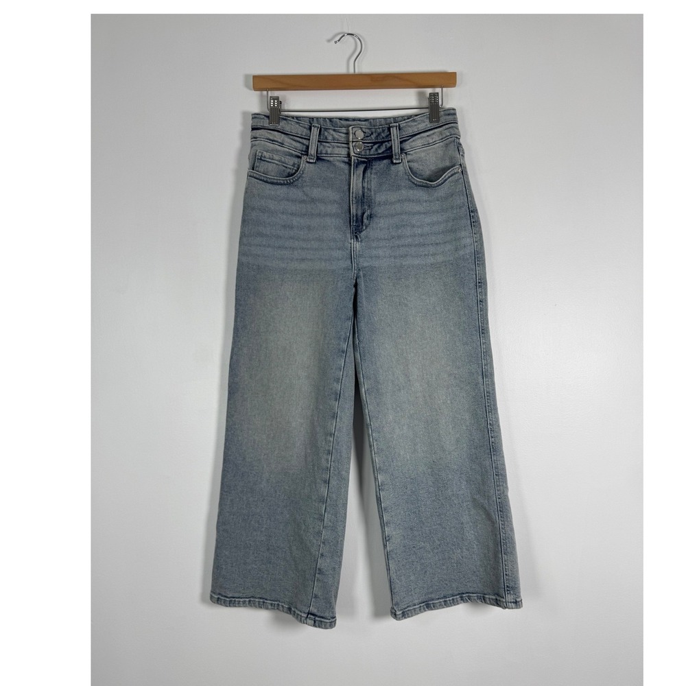Coastal Michael Kors Womens 2 Wide Leg Culotte‎ Jeans Light Wash High Rise Blue